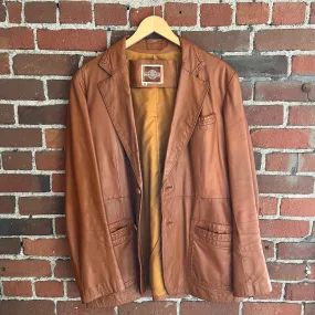 1970s Pioneer Wear Leather Sport Coat Blazer