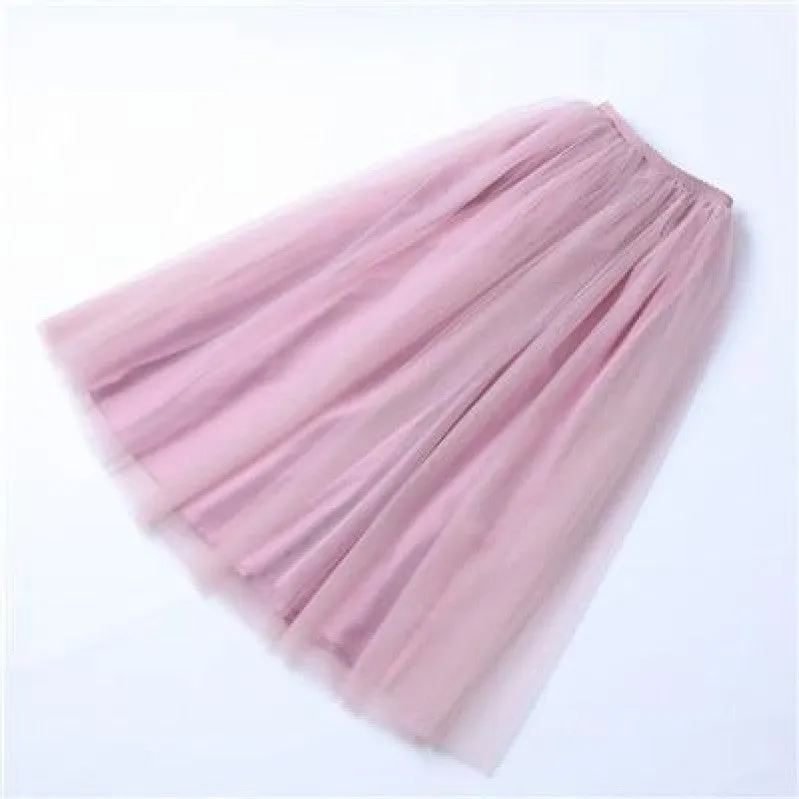 4 Layer Maxi Ankle Length Organza  Bridesmaid Wedding Skirt One Size