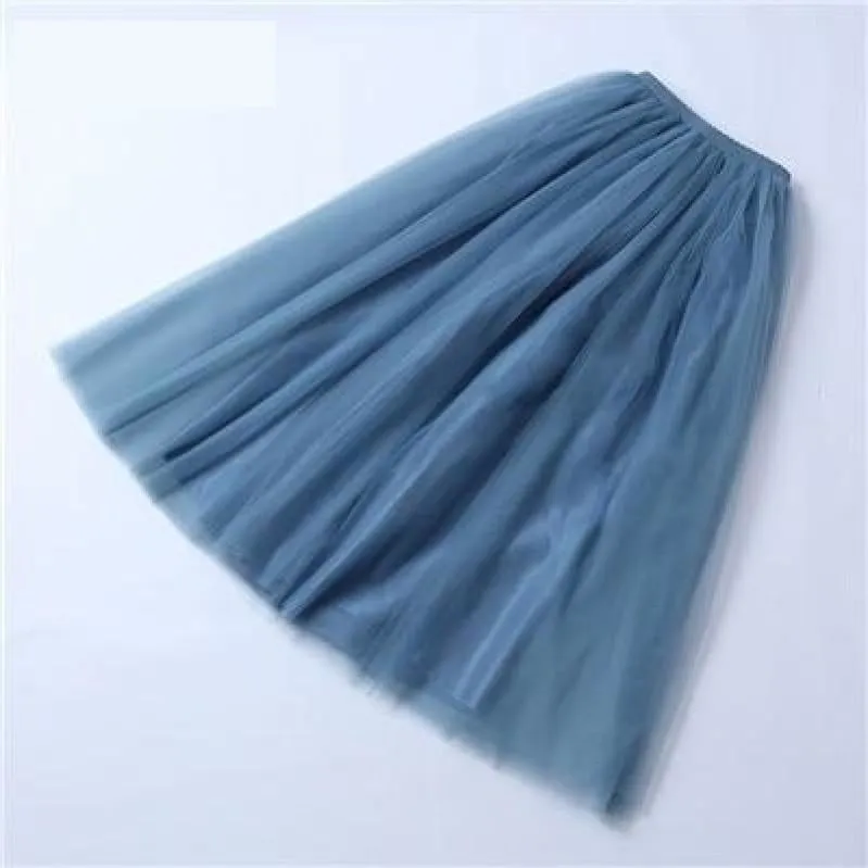 4 Layer Maxi Ankle Length Organza  Bridesmaid Wedding Skirt One Size