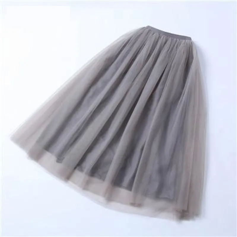 4 Layer Maxi Ankle Length Organza  Bridesmaid Wedding Skirt One Size