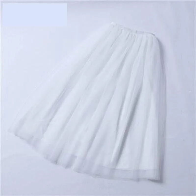 4 Layer Maxi Ankle Length Organza  Bridesmaid Wedding Skirt One Size