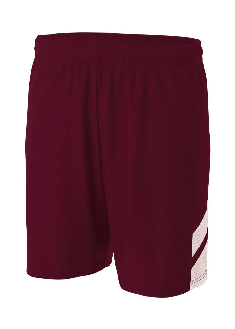 A4 N5178 Fast Break Short - Maroon White