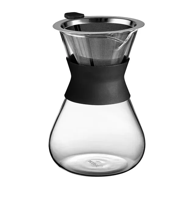 Acopa 4-Cup Glass Pour Over Drip Pot with Silicone Collar