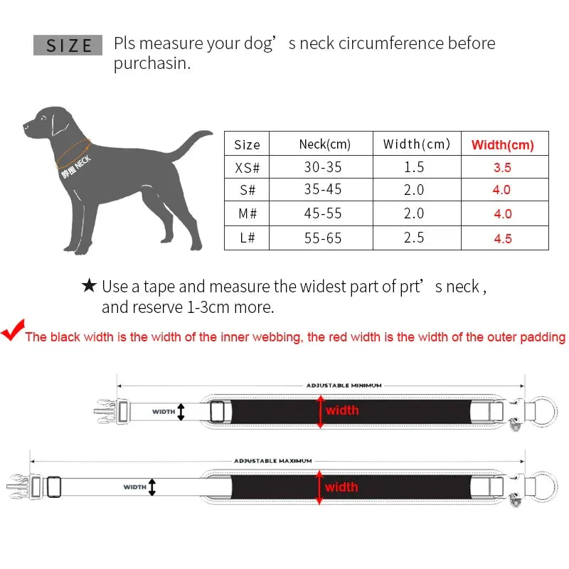 Adjustable Reflective Nylon Dog Collar with AirTag Holder