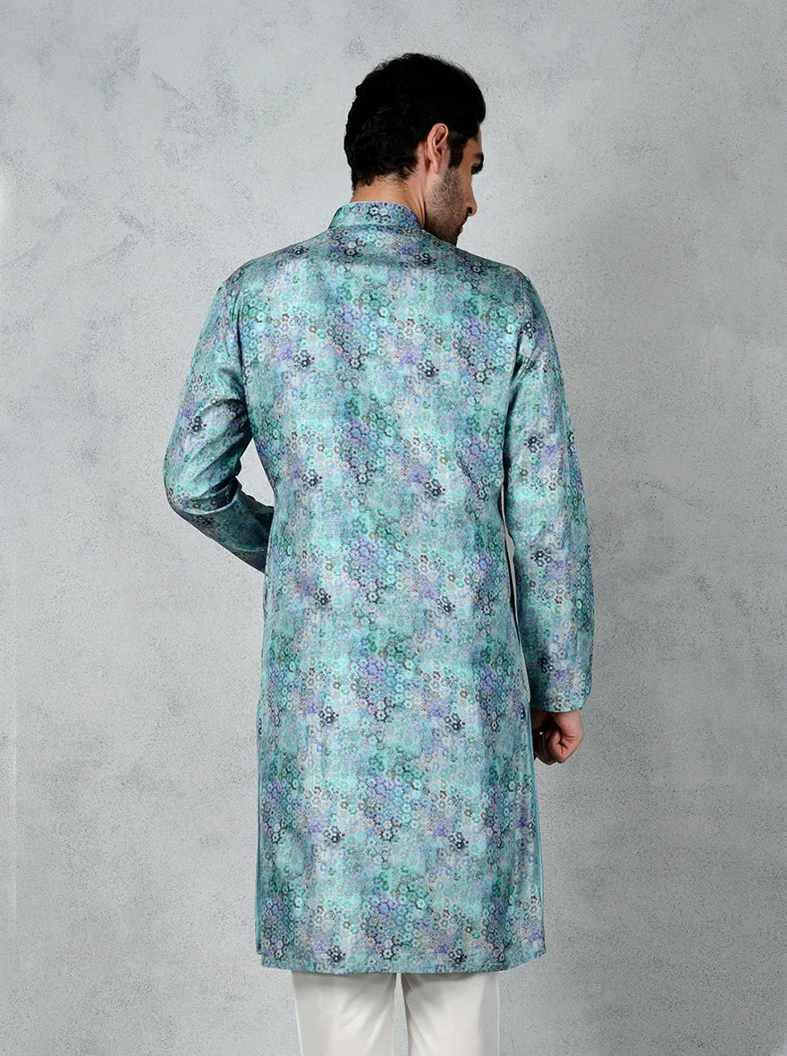 Aqua Blue Kurta Set | TULA