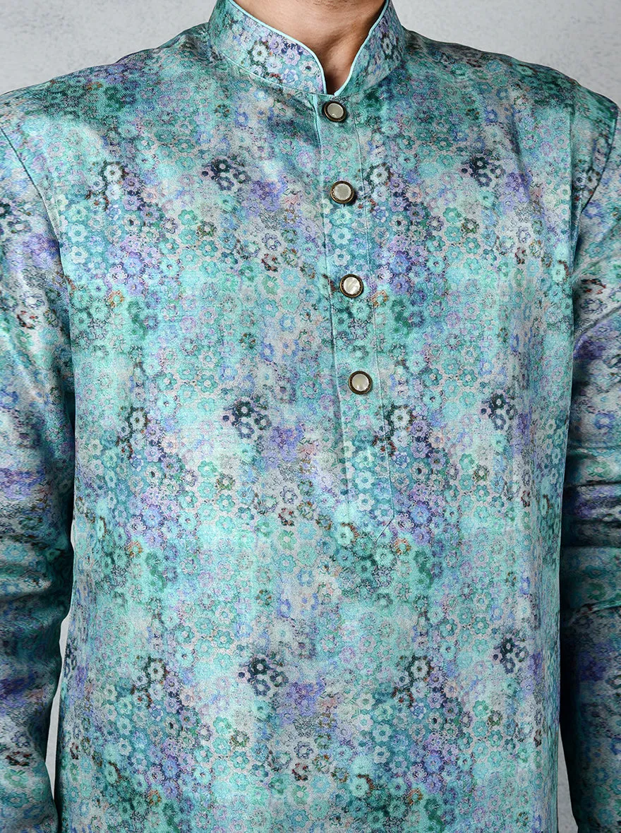 Aqua Blue Kurta Set | TULA