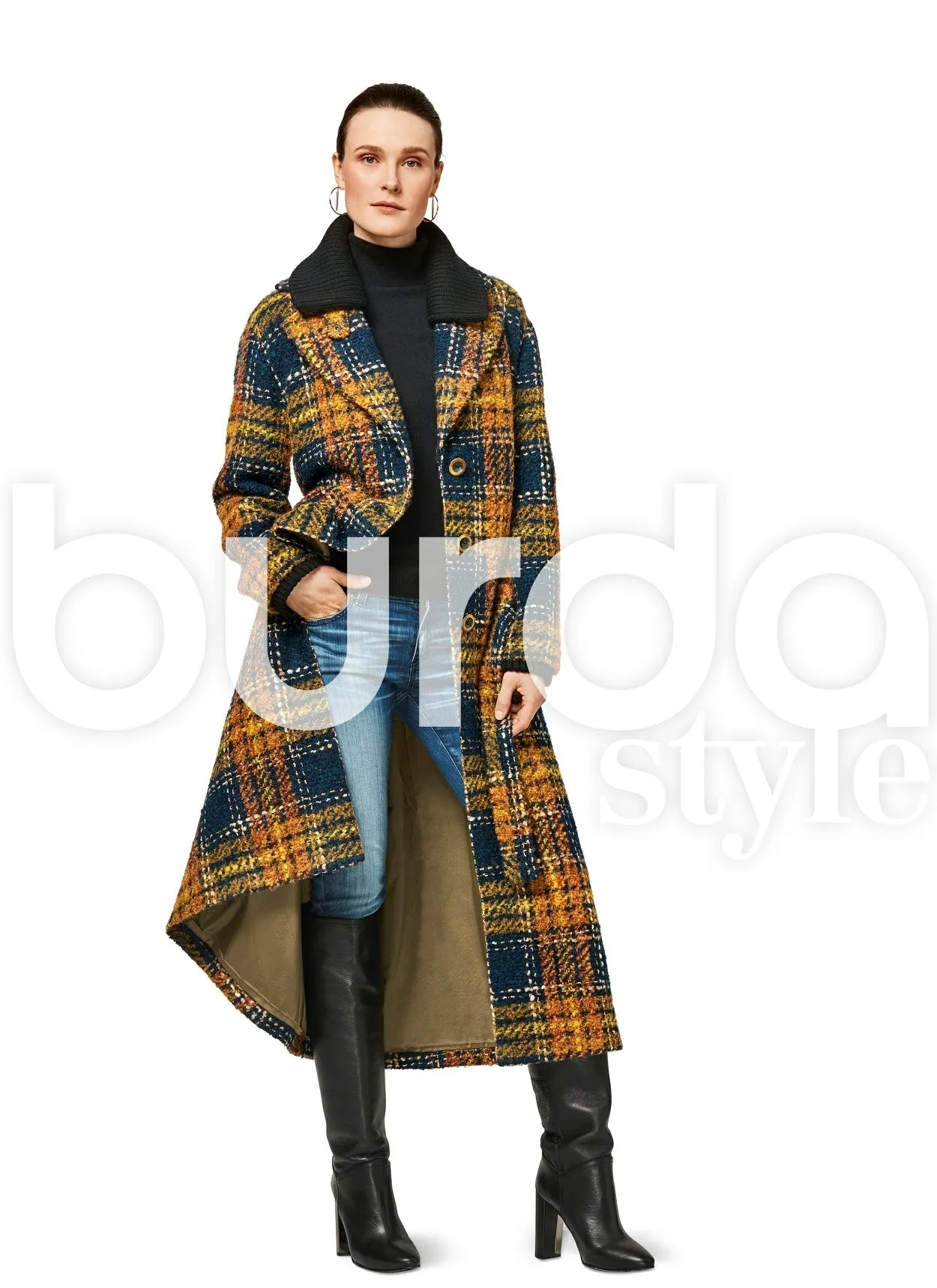 BD6462 Women’s Fur Collar Coat | Burda Style Pattern