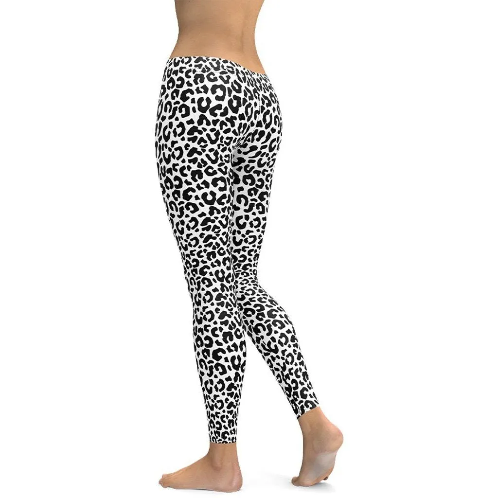 Black & White Leopard Leggings