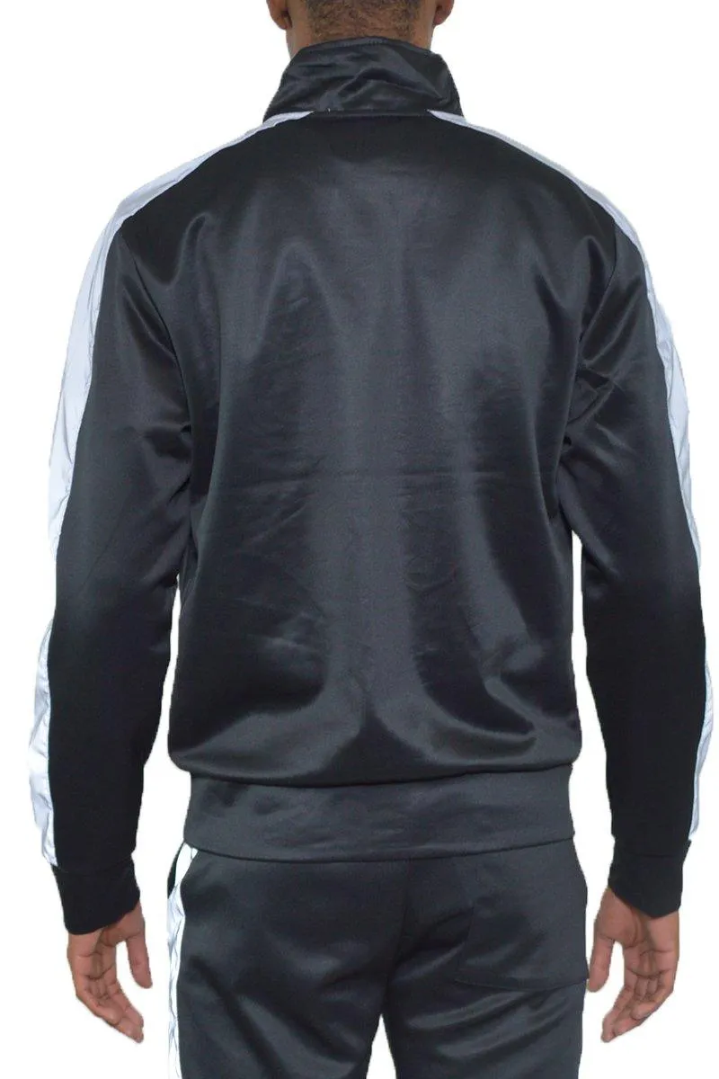 Black Single Stripe Track Jacket