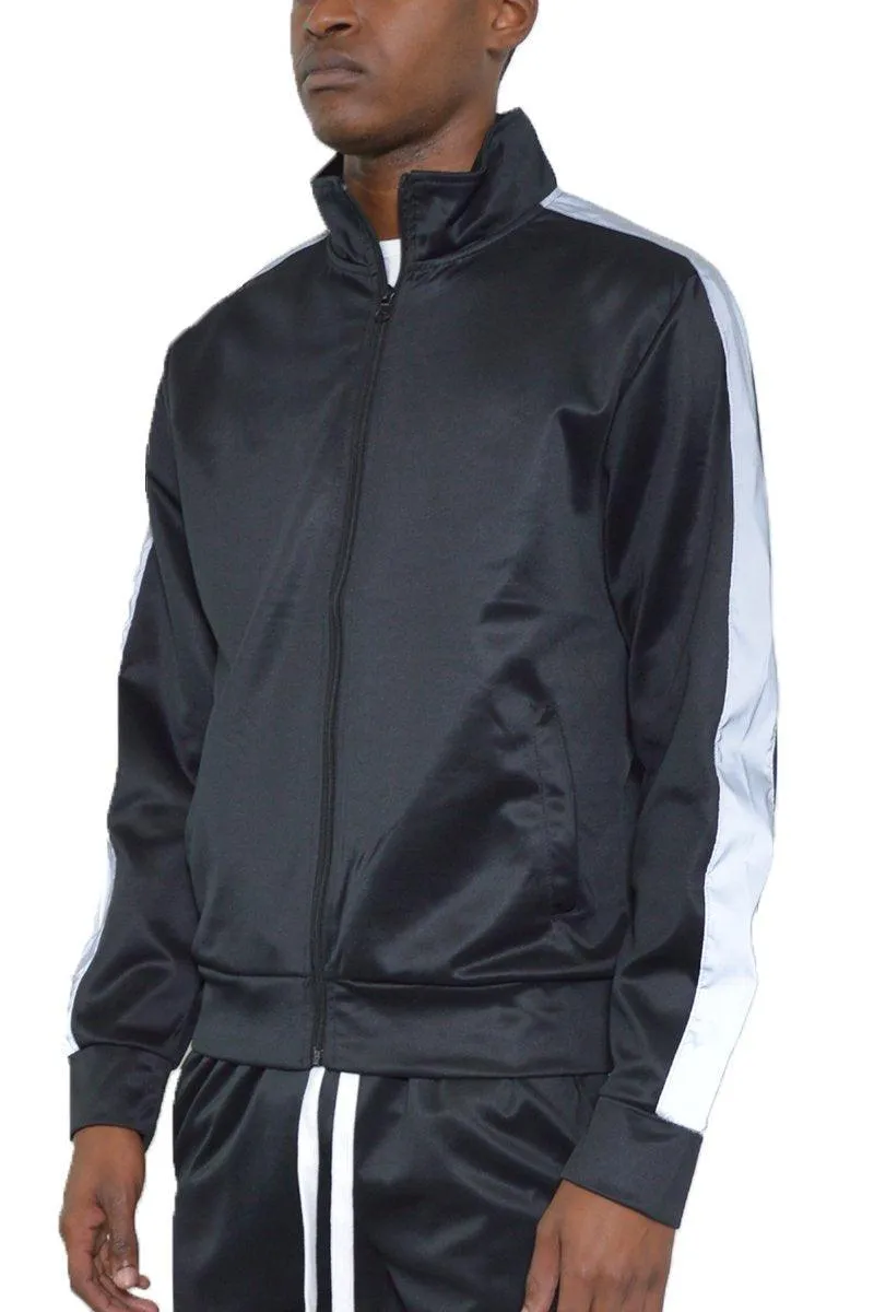 Black Single Stripe Track Jacket