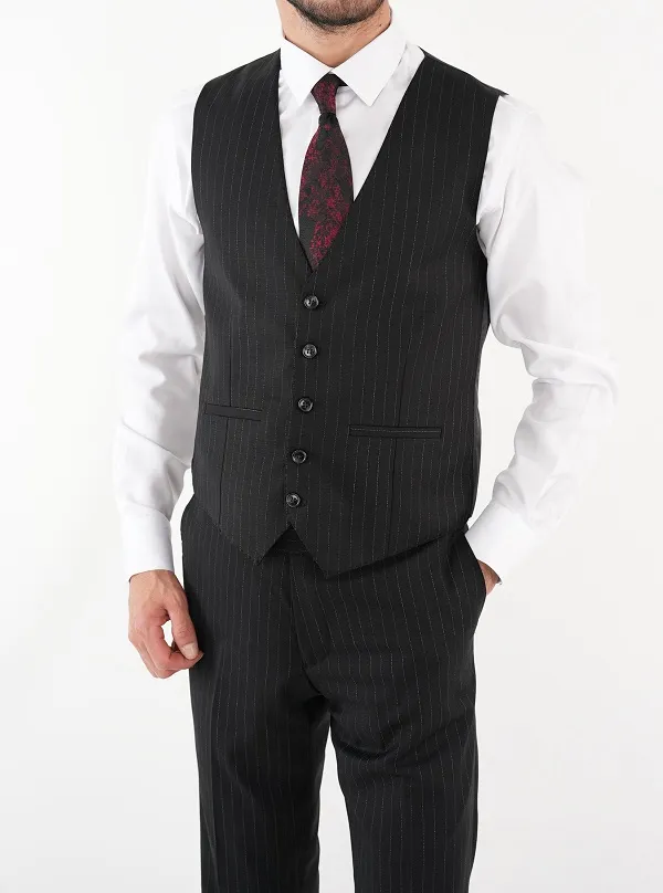 Black Slim Fit Groom Wedding Suit for Men by GentWith.com