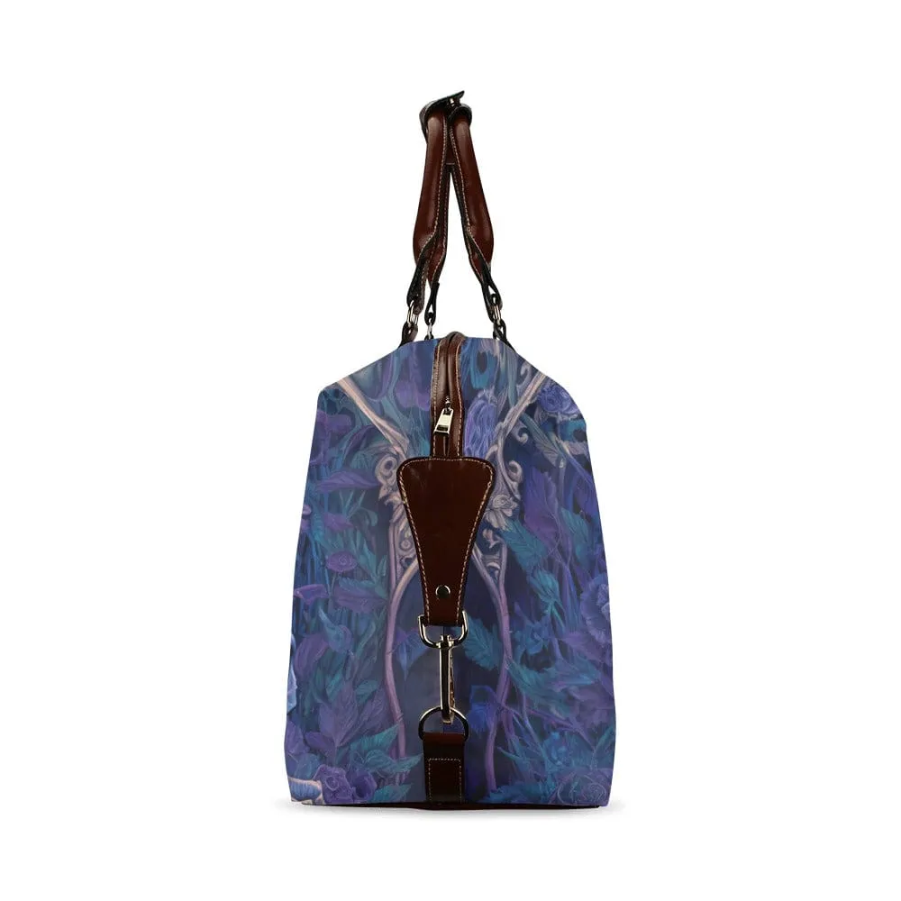 Blue Soft Purple Skulls Flight Bag