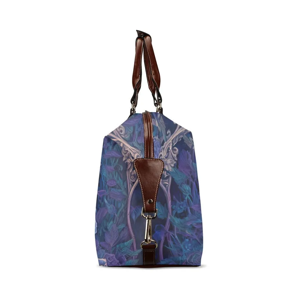 Blue Soft Purple Skulls Flight Bag