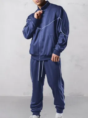 Casual Full Zip Tracksuit Set