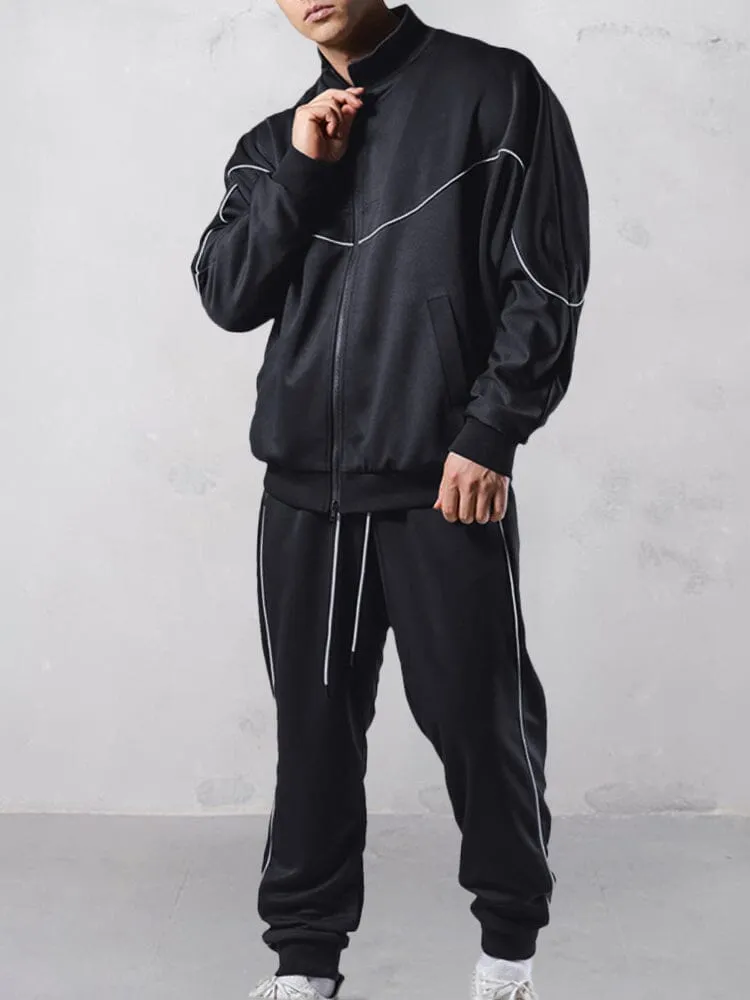 Casual Full Zip Tracksuit Set