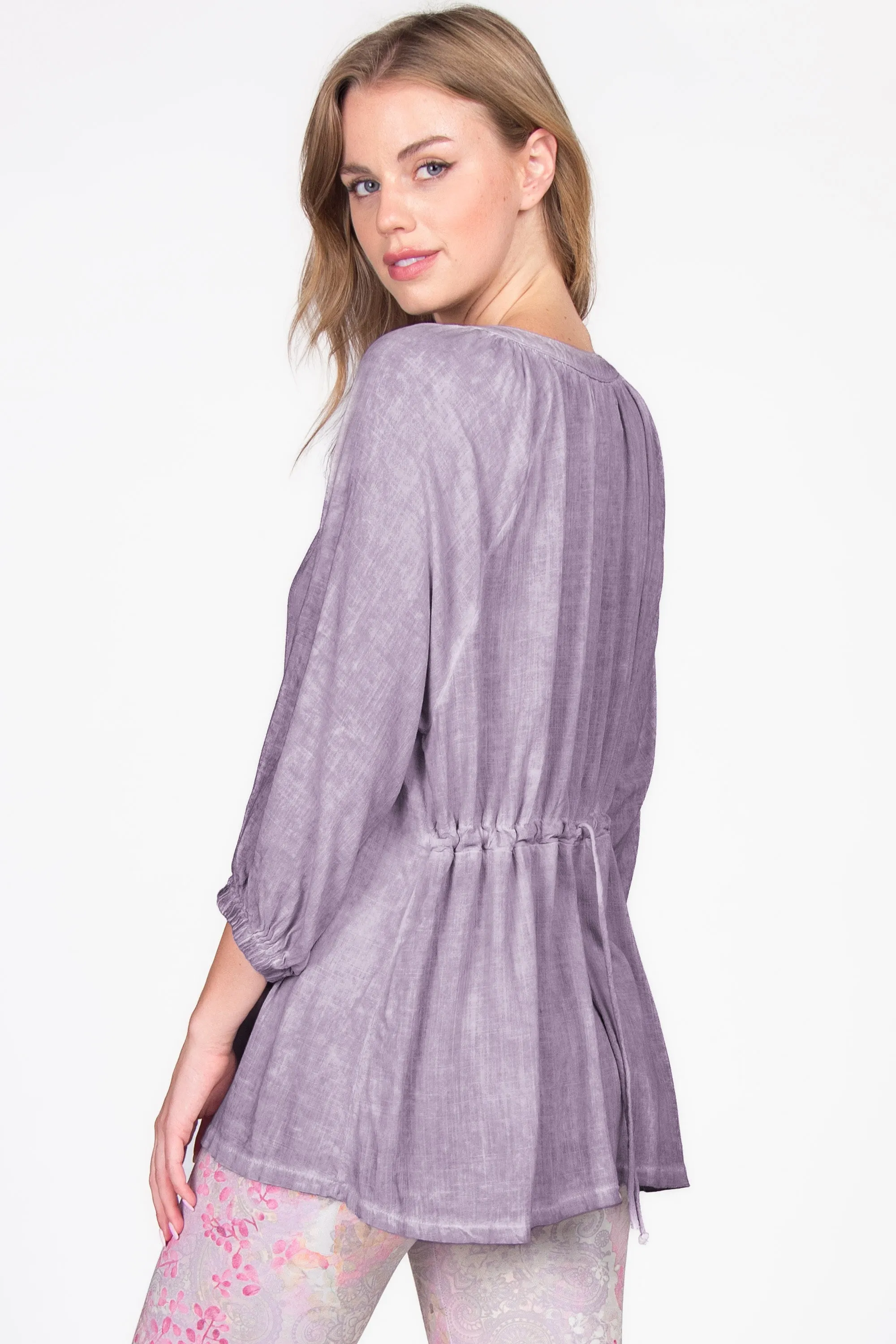 Cinched Back Ruched Blouse