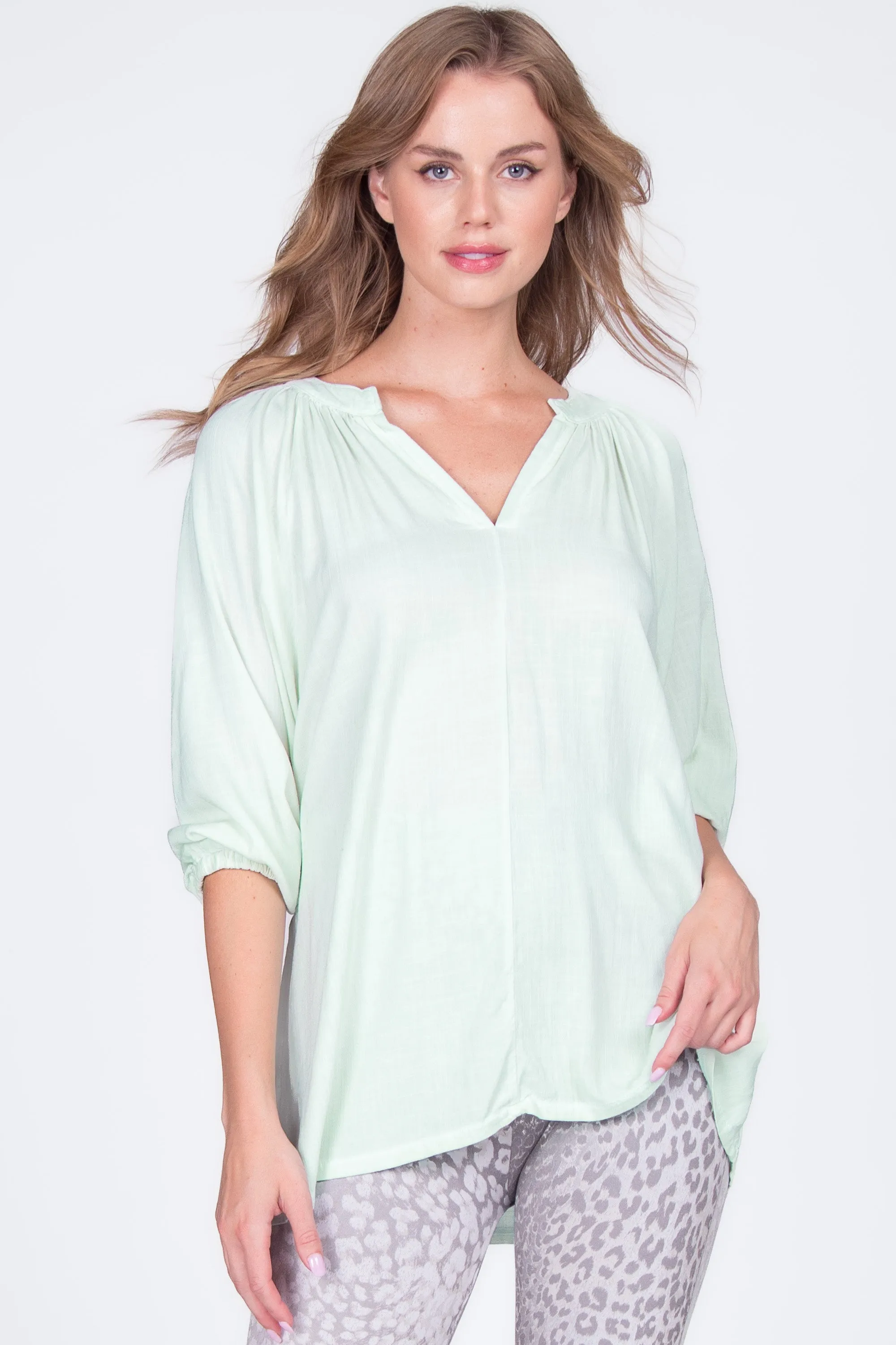 Cinched Back Ruched Blouse