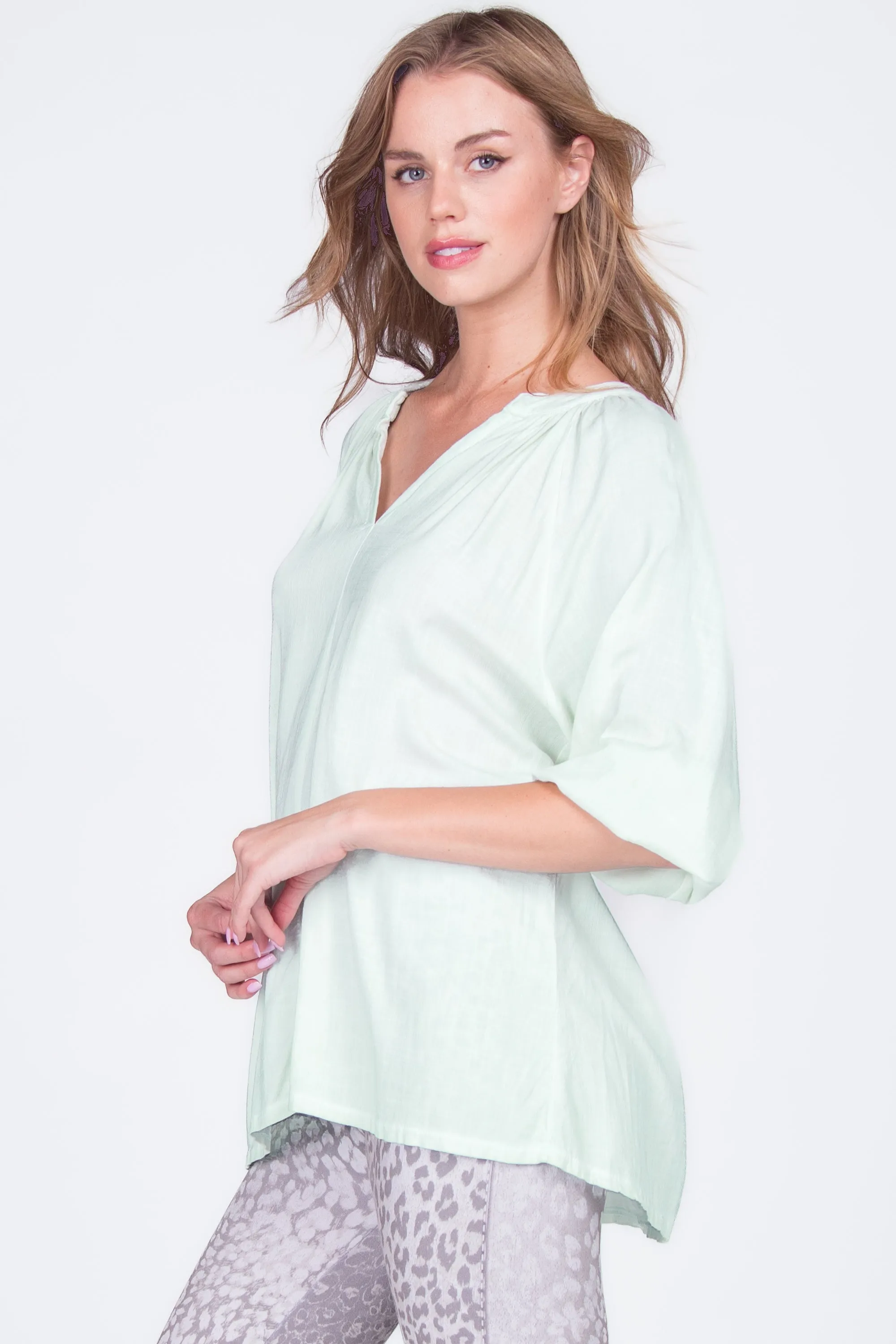 Cinched Back Ruched Blouse