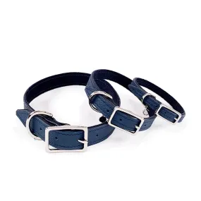 Colima Classic Leather Dog Collar Orion Blue