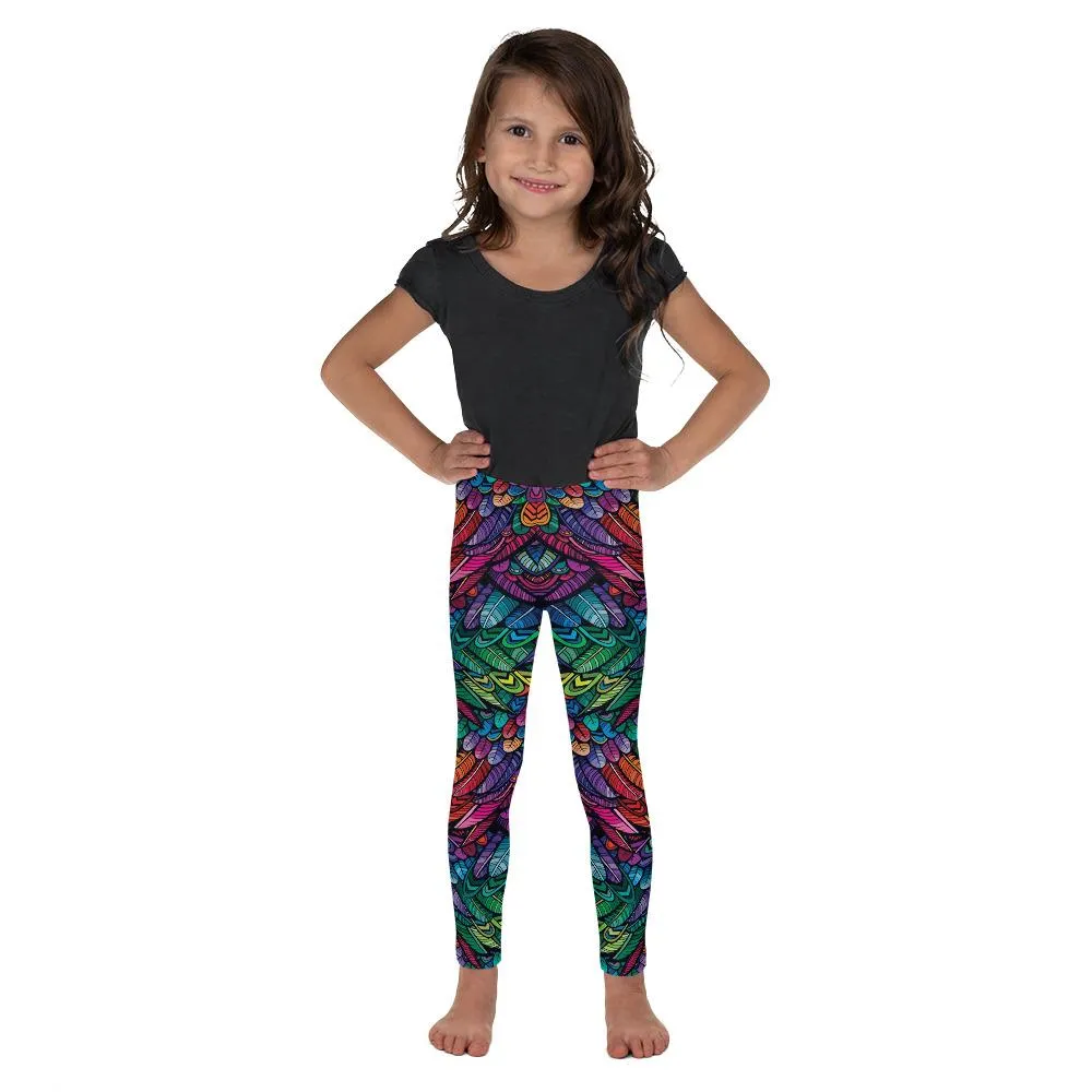 Colorful Feathers Kid's Leggings