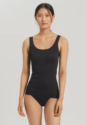 Cotton Seamless Vest - Black