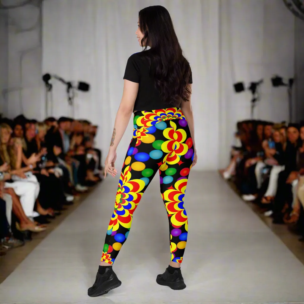 Crossover leggings with pockets