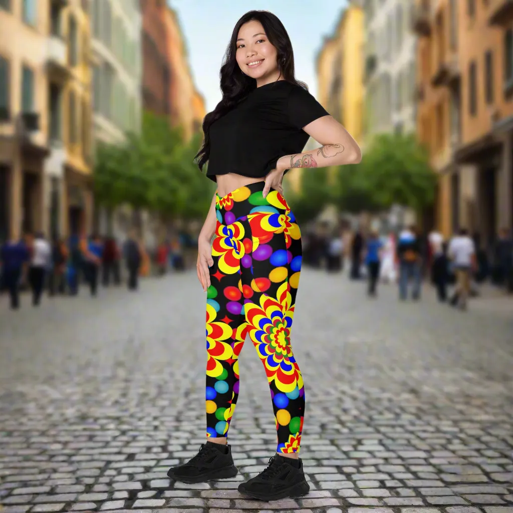 Crossover leggings with pockets