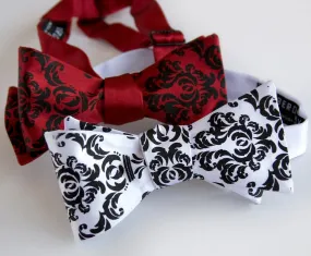 Damask Print Bow Tie