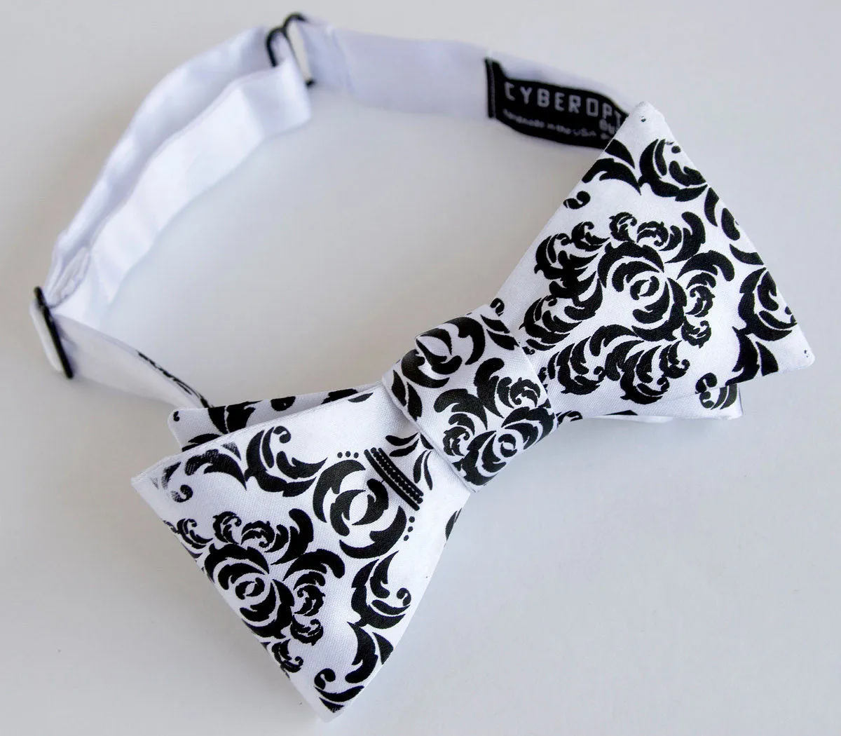 Damask Print Bow Tie