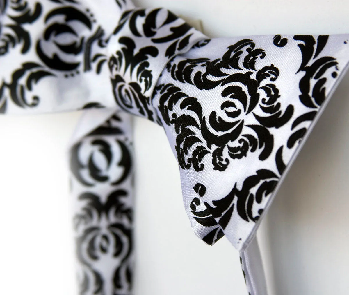 Damask Print Bow Tie