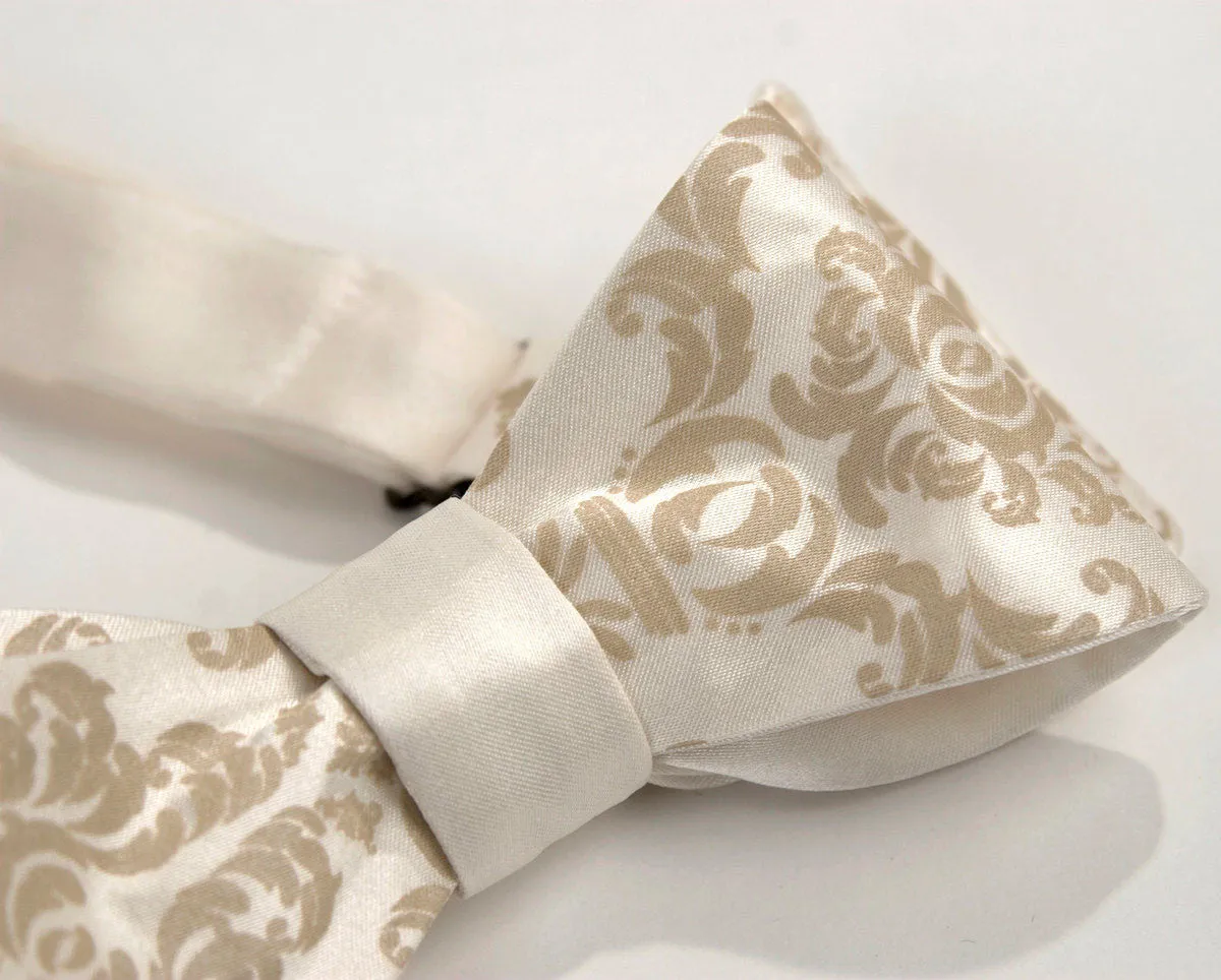 Damask Print Bow Tie