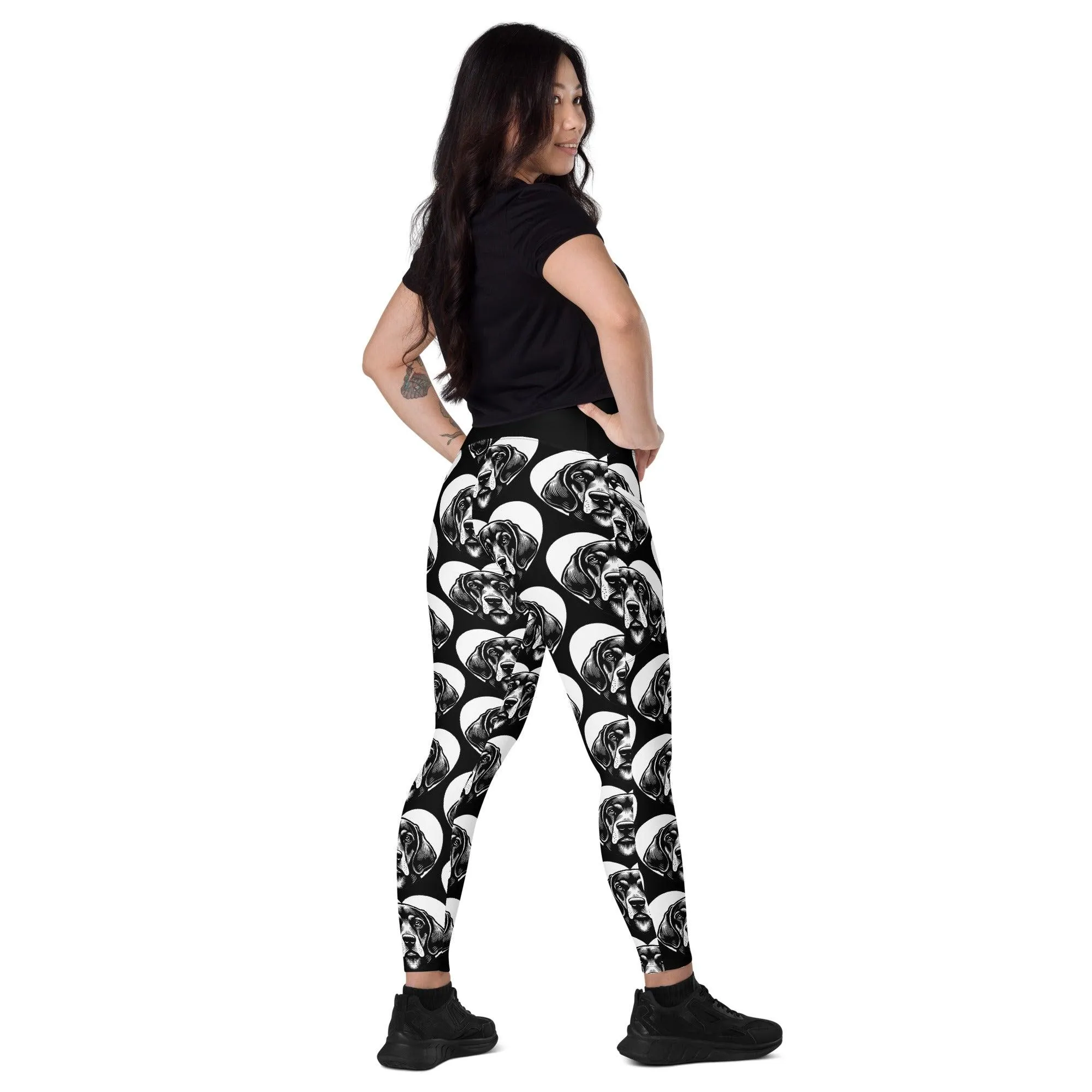 DOG BREED LEGGINGS with pockets - BLUETICK COONHOUND - HERTTAHOUND