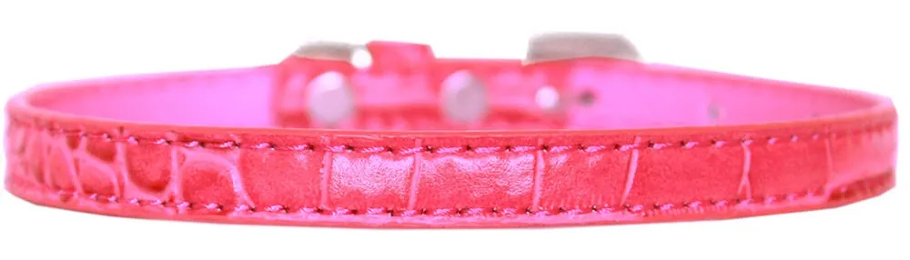 Dog, Puppy & Pet Designer Croc Collar, "Plain 3/8" Wide"