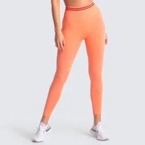 DYE Scrunch Seamless Leggings - Cantaloupe Orange