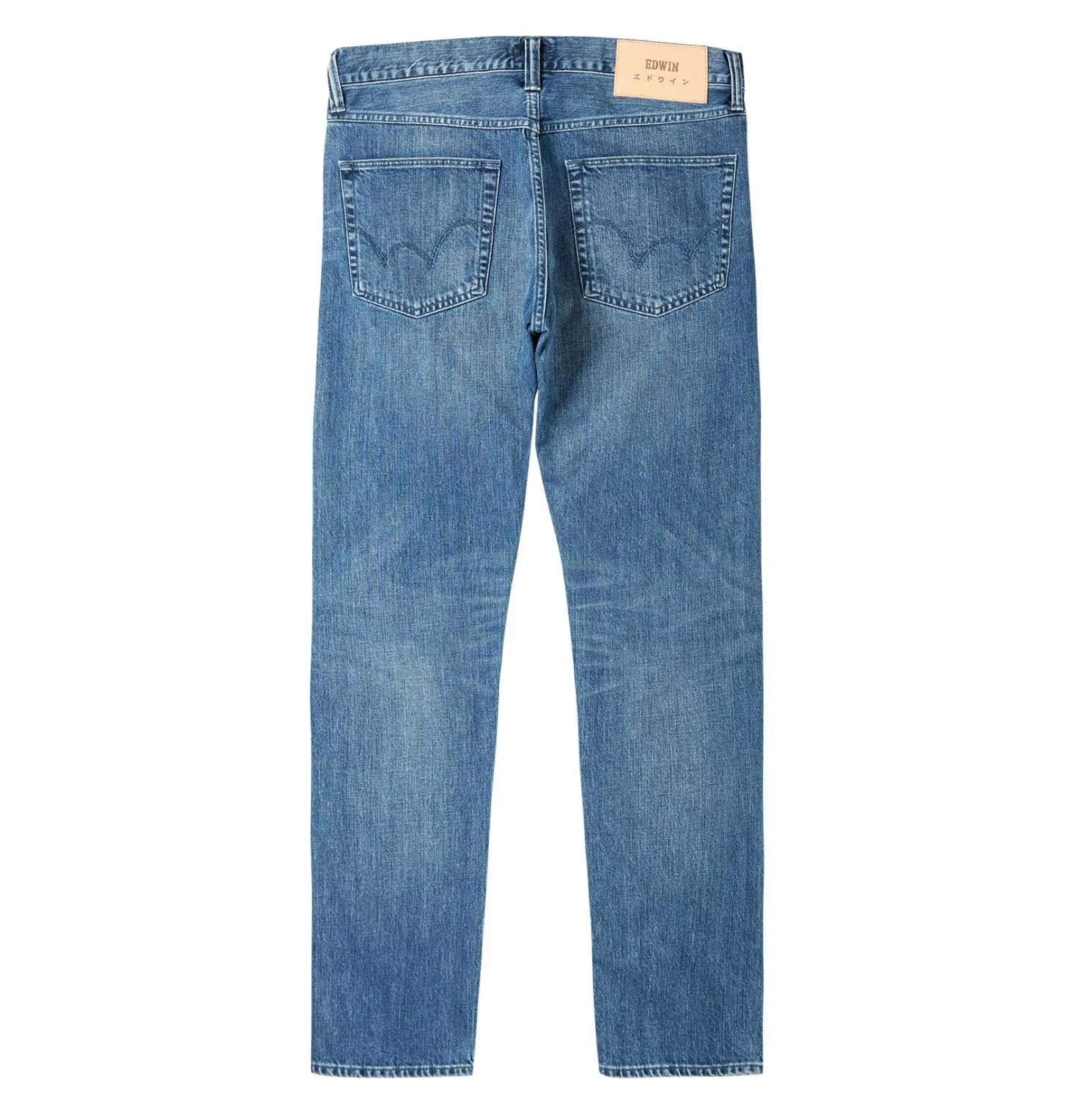 Edwin ED-55 Regular Tapered Jeans – Kingston Blue Denim – Clean Wash