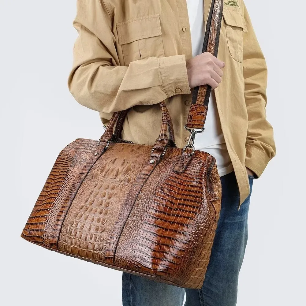 Exotic CrocLeather Travel Duffle