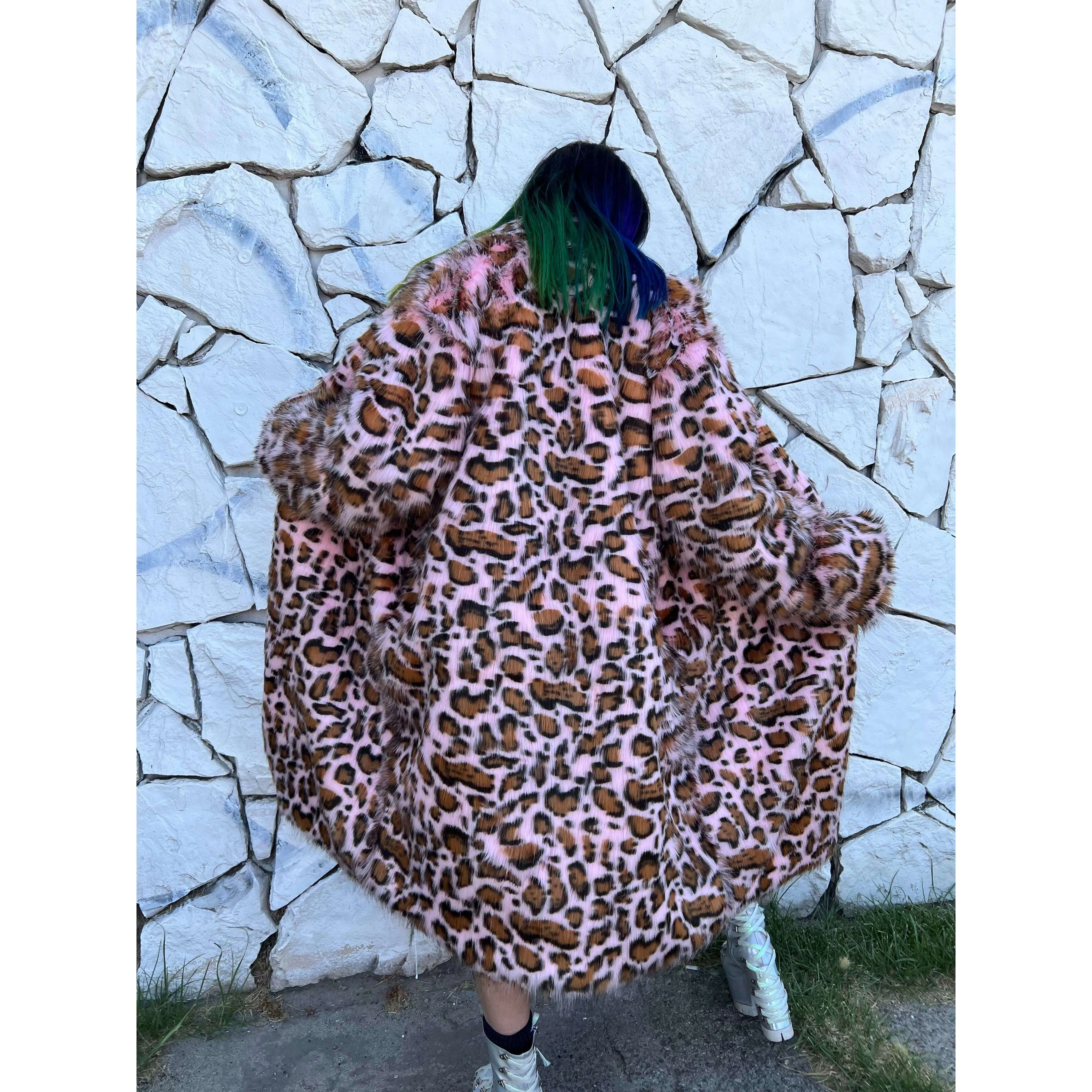 Faux Fur Mid-Length Coat