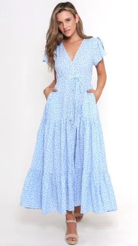 Florence Dress Blue Print