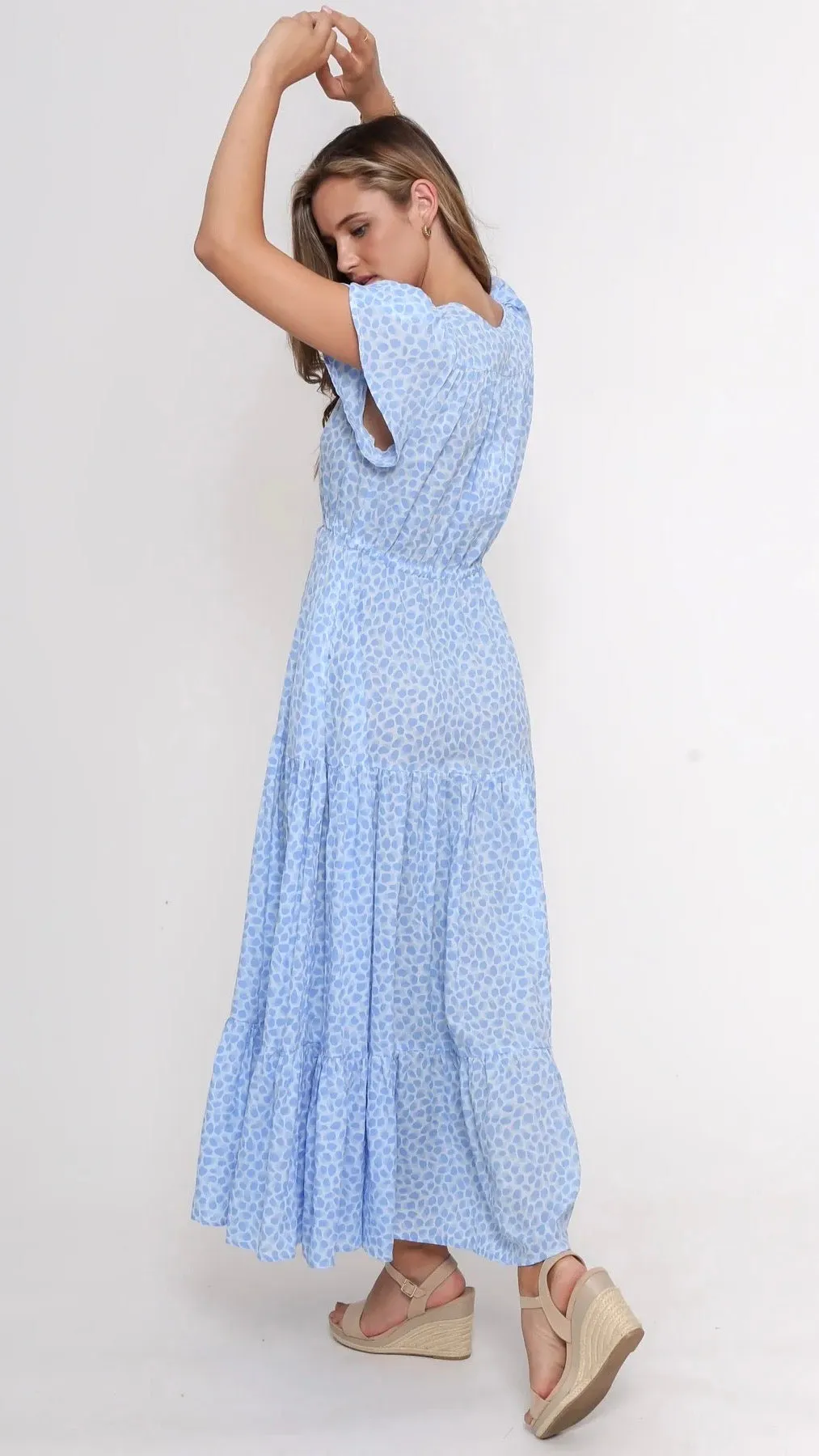 Florence Dress Blue Print