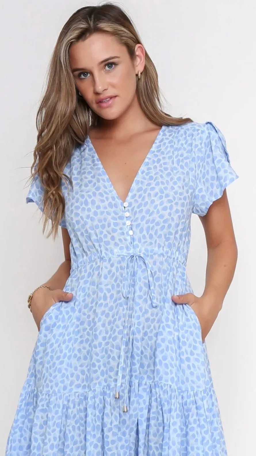 Florence Dress Blue Print