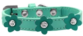 Flower Premium Collar Aqua With Jade Flowers Size 18