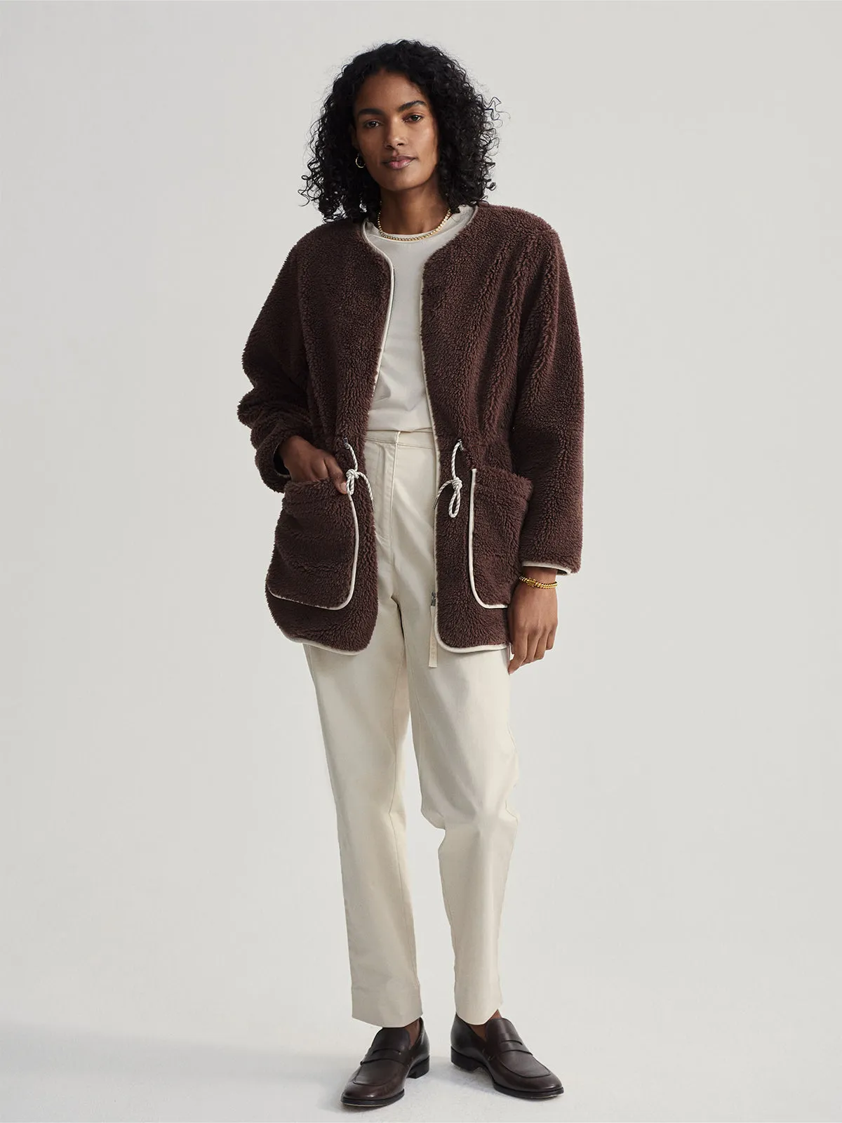 French Roast Angelina Sherpa Coat