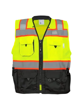 FrogWear® HV Premium High-Visibility Surveyors Safety Vest - GLO-099