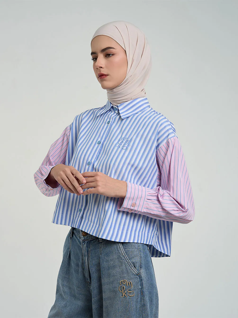 GIANA DETACHABLE TOP PINK BLUE