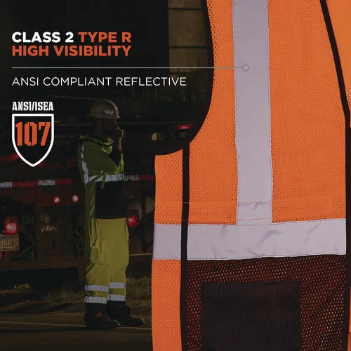 Glowear 8210z Hi-vis Class 2 Mesh Vest, 4x-large To 5x-large, Orange, Ships In 1-3 Business Days