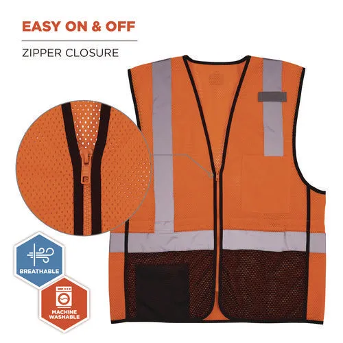 Glowear 8210z Hi-vis Class 2 Mesh Vest, 4x-large To 5x-large, Orange, Ships In 1-3 Business Days