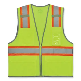 Glowear 8246z-s Single Size Class 2 Two-tone Mesh Vest, Polyester, Medium, Lime