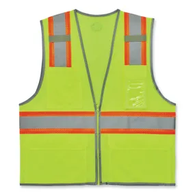 Glowear 8246z-s Single Size Class 2 Two-tone Mesh Vest, Polyester, X-large, Lime, Ships In 1-3 Business Days