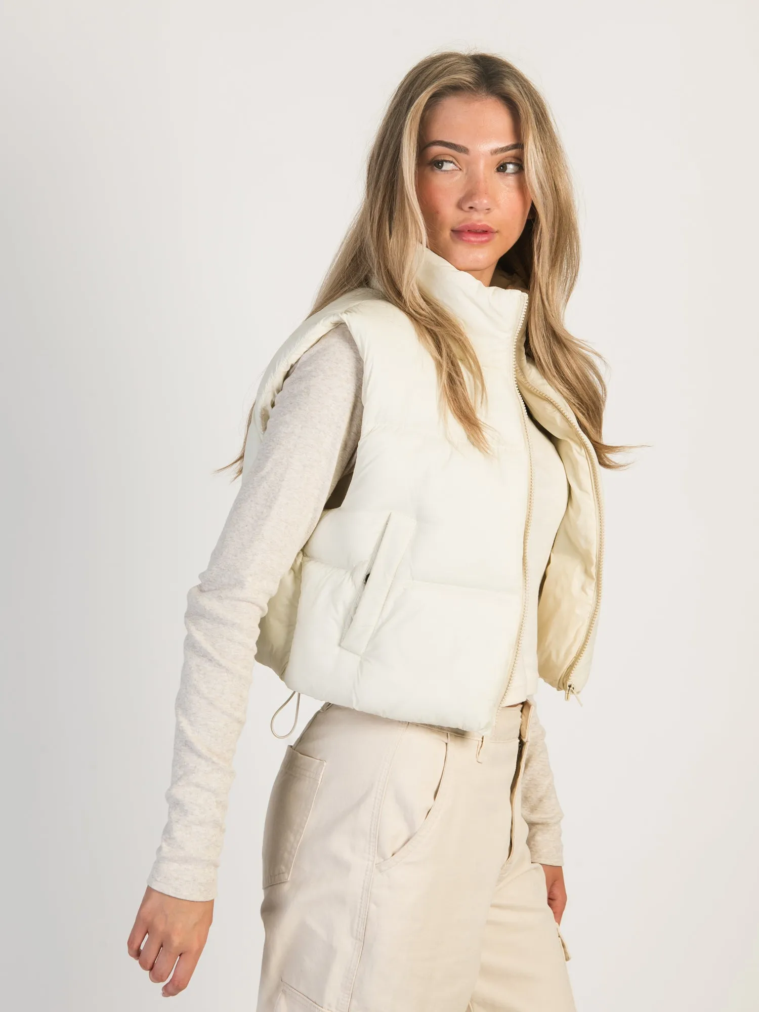 HARLOW PEGGY PUFFER VEST - CREAM