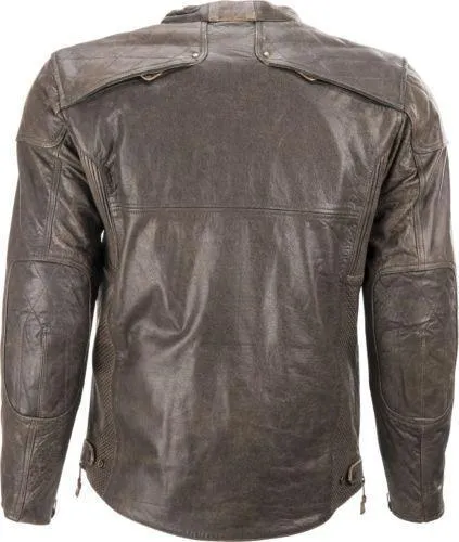 Highway 21 Gasser Men's Brown Leather Jacket